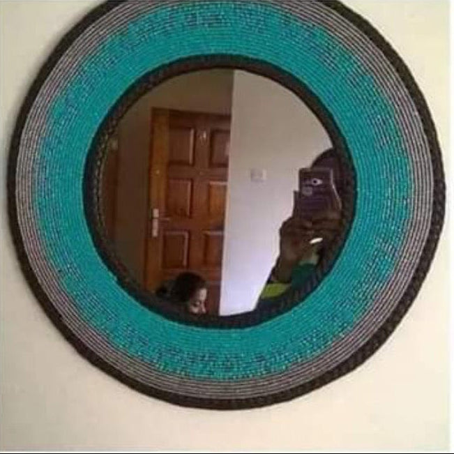 Handcrafted Beaded Mirror