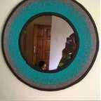 Handcrafted Beaded Mirror