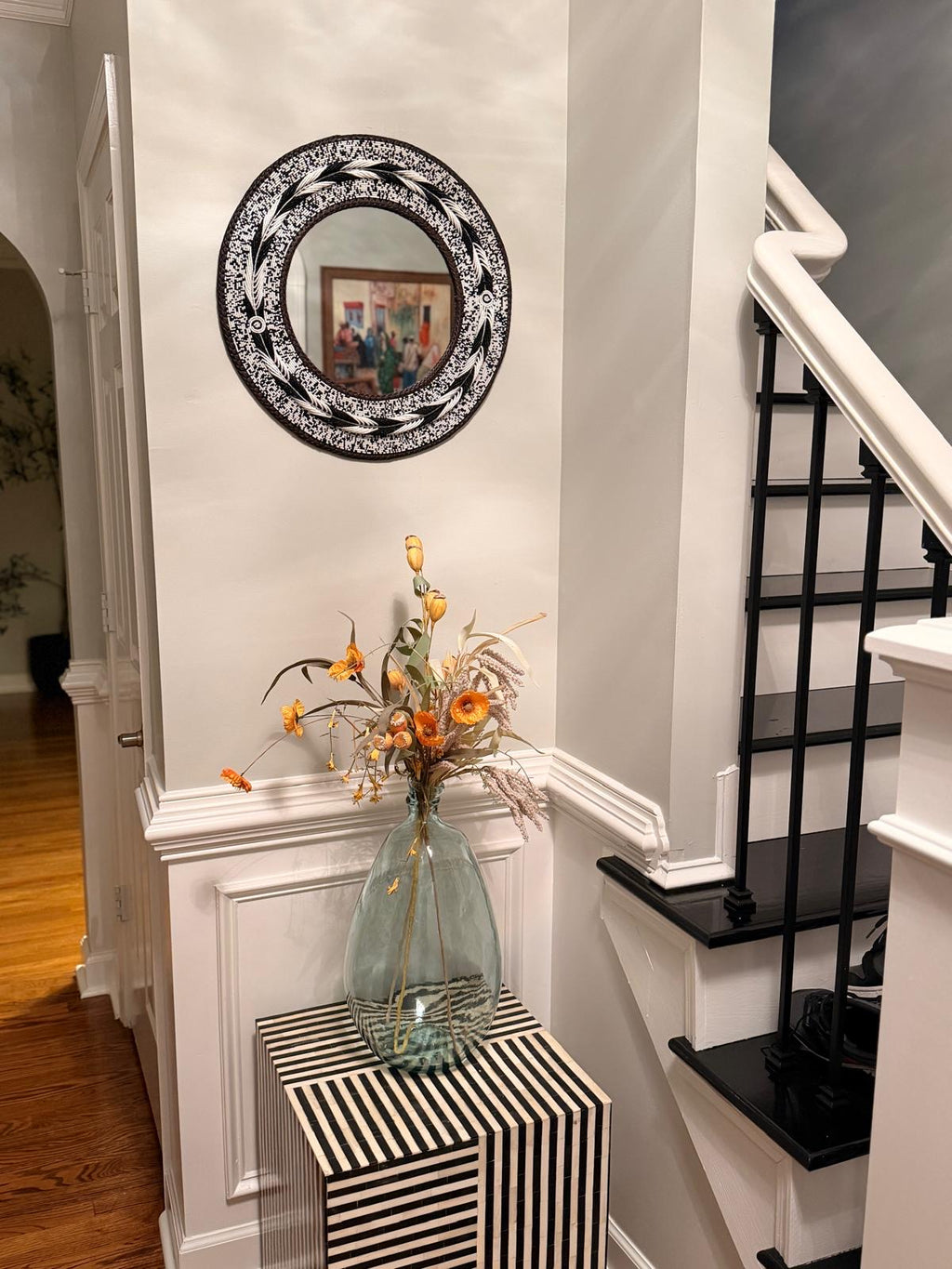 Handcrafted Beaded Mirror